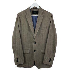 Banana Republic Jacket Mens 40 R Tailored Fit Blazer Brown Herringbone 2 Button